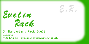 evelin rack business card